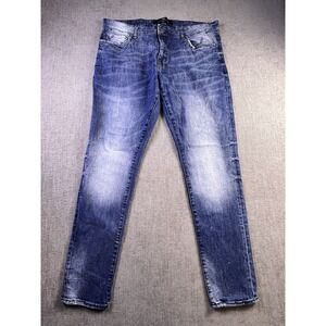 Jordan Graig Jeans 38x32 Blue Distressed Legacy Edition Ross Tapered Stretch